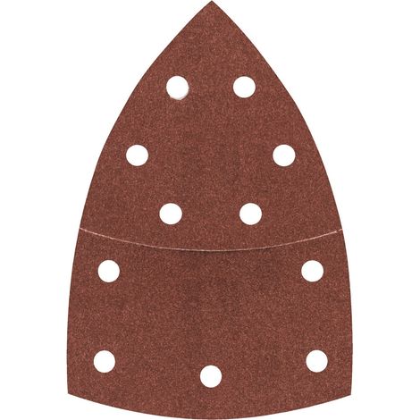Feuille abrasive pour ponceuse Multi avec bande auto-agrippante, perforé Bosch Accessories 2608607410 Grain 180 (L x l) (1/6)