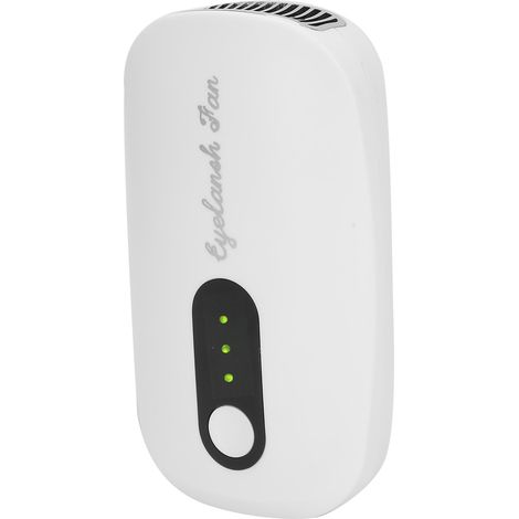 Mini sèche-cheveux pour cils, rechargeable par USB, pour la pose d'extensions de cils et de colle (blanc). (1/5)