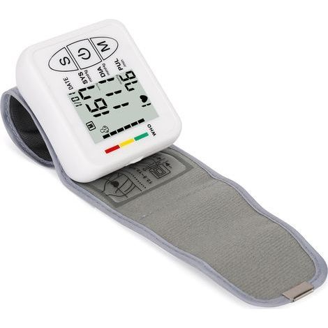 Tensiomètre au poignet parlant, détecteur de niveau cardiaque, transfert de données à écran LCD numérique, mesure de la pression artérielle, fréquence cardiaque, détection du pouls, rapide et très (1/3)