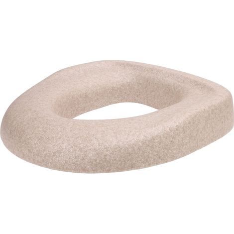 Abattant de toilettes surélevé en EPP, confortable, universel, résistant à l'eau et réutilisable, coussin rembourré pour la maison, beige (1/5)