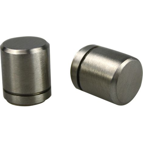 Möbelknauf rund Schrankknopf ø 13mm Edelstahl massiv Schubladenknopf matt gebürstet