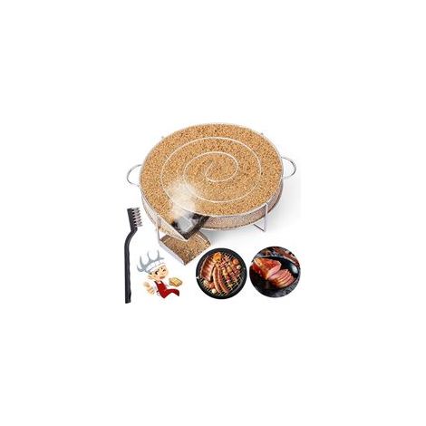 Generador de humo froide para humo – Acero inoxidable – Superficie grillagée para circulación óptima – Barbacoas compatibles