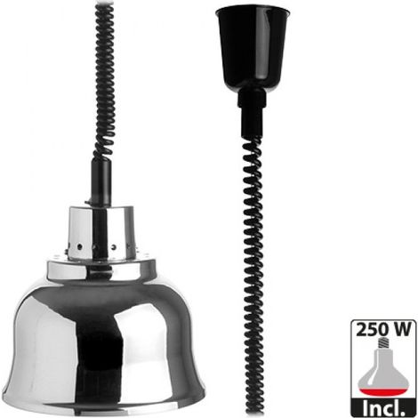 Abat-jour argent avec ampoule - Caterchef star