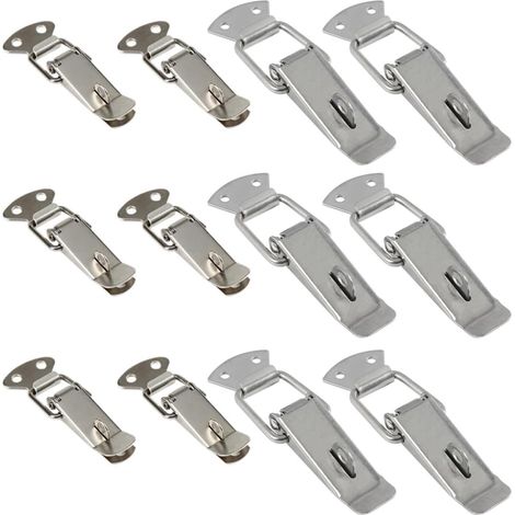 Loquet à ressort en fer Kichvoe (lot de 12) pour boîte outils : (1/5)