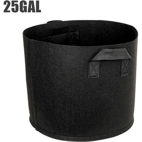 5er-Pack robuste, verdickte Pflanzsäcke aus Vliesstoff mit Griffen – Gartenwerkzeug-25gallon 1ps