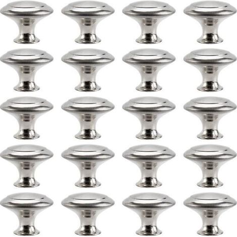 Poignées Cabinet Acier Inox Bouton de Meubles Portes Coupe Décoration Porte Cabinet Placard Tiroir Armoire de Cuisine (20 PCS) LBQ6 (1/4)