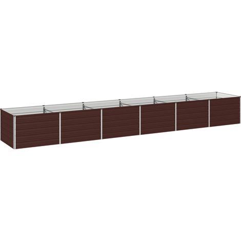 Jardin surélevé Marron 480 x 80 x 55 cm acier laminé à froid – aménagement extérieur