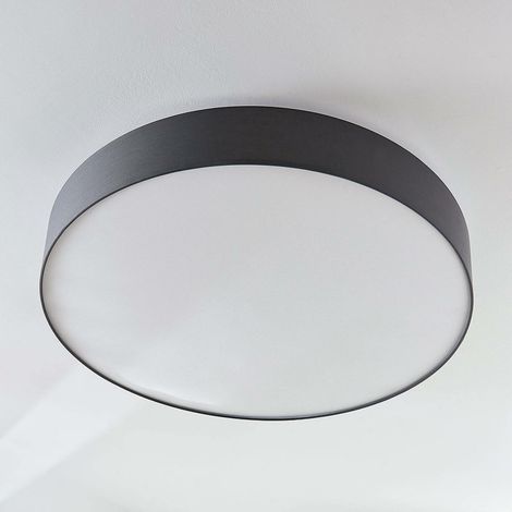 [NEUWERTIG] B-Ware Lindby Stoff Deckenlampe Gordana Deckenlampe Lampe Leuchte Licht E27 Grau ø 98cm