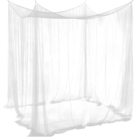 Moustiquaire de lit rectangulaire moustiquaire extérieure blanche moustiquaire de lit simple double lit bébé 4 portes