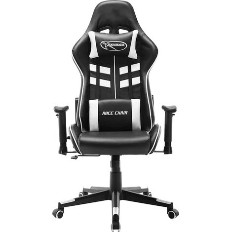 Maison Exclusive - Sedia da Gaming Nera e Bianca in Similpelle (1/5)