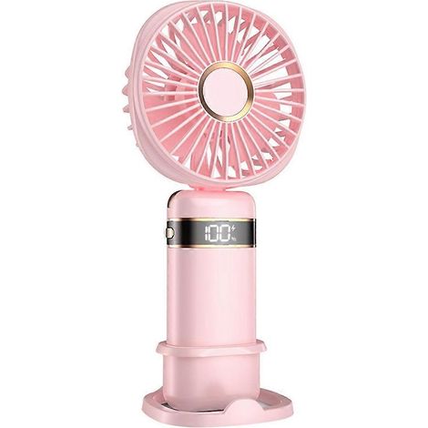 Tragbarer Ventilator mit Display auf Tischständer, Mini-Ventilator, USB-aufladbarer tragbarer Ventilator (1/5)