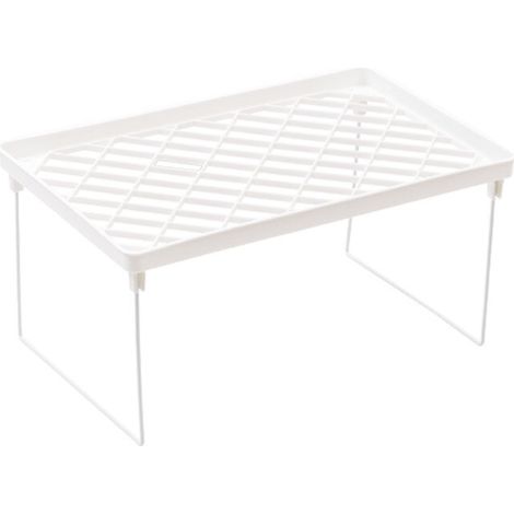 Étagère de rangement pour dortoir, robuste, en métal PP, pliable, style simple, blanche, taille L. (1/4)