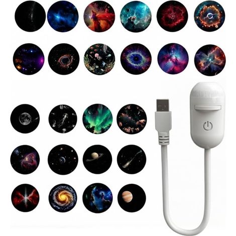 Projecteur LED portable, Veilleuse USB ciel étoilé réglable (1/5)