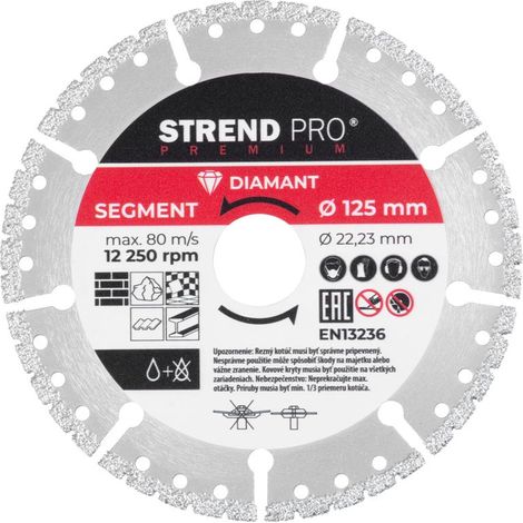 Scheibe Strend Pro Premium, Vacuum brazed, 125 mm, Diamant, Trennscheibe, Multi