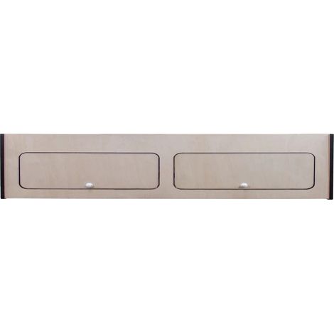 Overhead Camper Cabinet With Black Trim – 120cm x 25cm x 25cm (1/5)