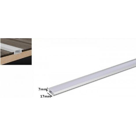 Trade Shop - 2MT SLIM ALUMINIUMPROFIL MIT MATTER ABDECKUNG FÜR LED-STREIFEN AL-02 STRIPS - (1/2)