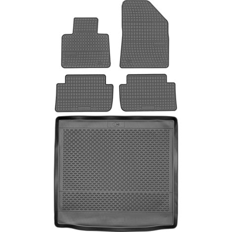 Juego de alfombrillas de goma para Citroën C5 II Estate (2008-2017) + alfombrilla para el maletero. (1/5)