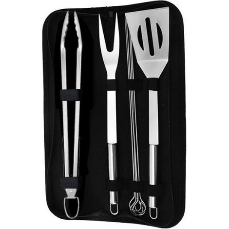 Kit Barbecue - 7 Pièces En Acier Inoxydable - Pour Barbecue Extérieur Et Camping - Ensemble Complet