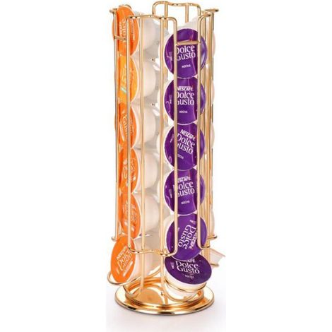 Support de rangement pour capsules à café tour tournante pour 24 capsules idéal pour comptoir café ou maison (1/2)