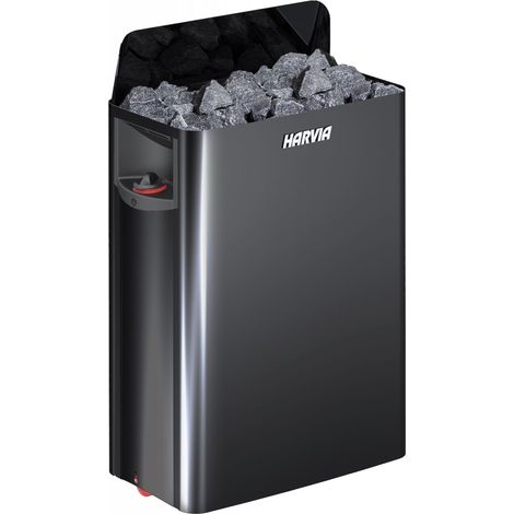Harvia The Wall SW80 black 8,0 kW Saunaofen Elektroofen mit integrierter Steuerung schwarz
