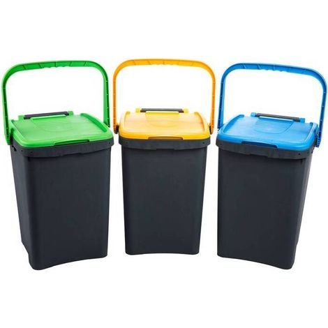 PATTUMIERA 50 L ECOPLUS C/MANIGLIA KIT 3 PEZZI