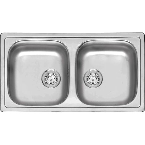 ReginoxEinbauspüle Beta 20 Edelstahl Spülbecken - Doppelbecken für 800mm Unterschrank, 780x430mm - hochwertige Spüle für die Küche (1/5)
