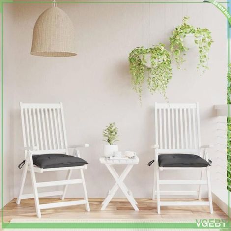 361450 Coussins de chaise lot de 2 anthracite 40x40x7 cm tissu oxford (1/5)