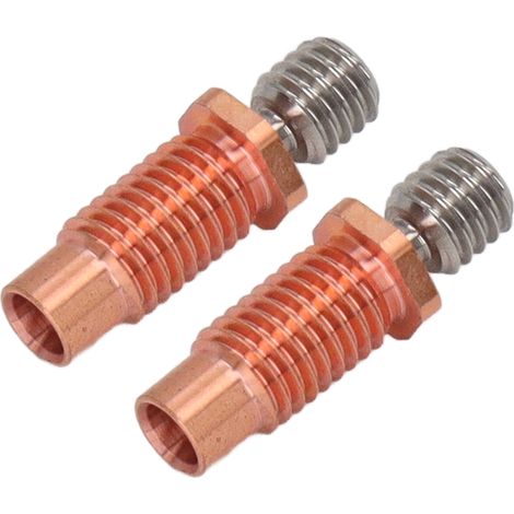 2 Stück 24 mm Ganzmetall-Hotend-Anschlussrohr, Bimetall-Außensechskant-Hotend-Anschlussrohr für V6 3D-Drucker (1/5)