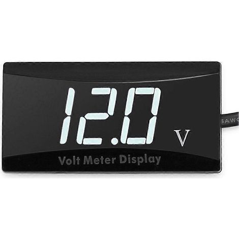 12V Batterie Voltmeter Display Digital Voltmeter LED Anzeige Universal für Auto Motorrad Spannungsmesser Weißes Licht (1/5)