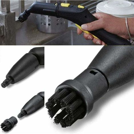 Set mit 4 runden Dampfreinigungsbürsten – Hochwertiges Nylon – Für Kärcher SC1, SC2, SC3, SC4, SC5 und SC7 Reiniger – Entfernt hartnäckigen Schmutz – CTK10 (1/5)