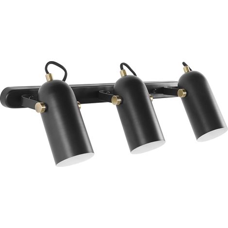 Strahler 3-flammig TYRIA verstellbar Metall Schwarz