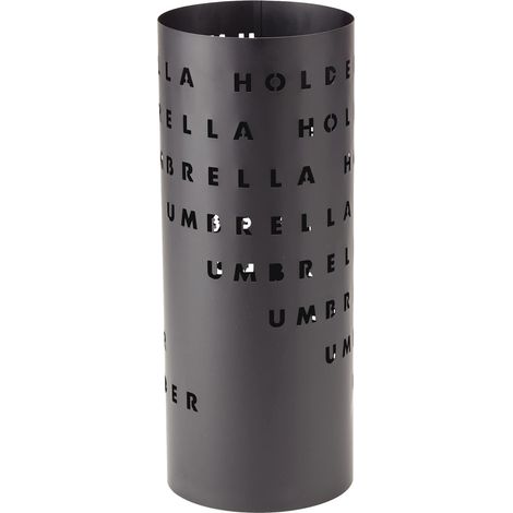 King Home PORTAOMBRELLI TONDO NERO "UMBRELLA" in metallo verniciato Ø18x46h cm (1/3)