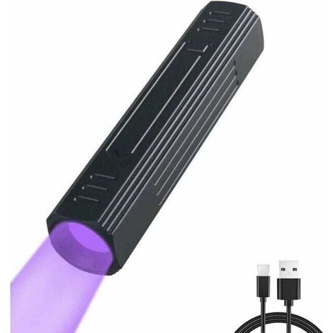 Lampe torche UV rechargeable 365 nm avec filtre noir pour le durcissement de la résine et des minéraux (1/5)