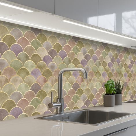 REVETEMENT MURAL DE CUISINE, CRÉDENCE DE CUISINE Doux - Doré - Coloré 300x60 cm (1/5)