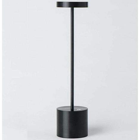 Lampe De Table Sans Fil, Batterie Rechargeable , 2 Niveaux De Luminosité, Lampe De Chevet En Métal, Pour Salon, Chambre à Coucher, Bureau, Studio (Noir) (1/5)