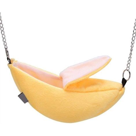 Bananenförmige Hängematte für Hamster, Etagenbett, kleines Haustierhaus, Schlafspielzeug, kleines Haustiernest (1/5)