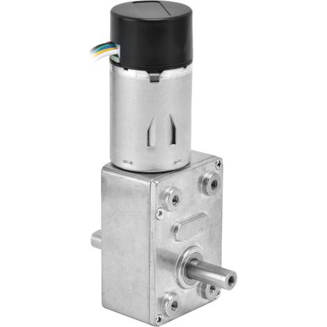 Moteur réducteur JGY-370 12V 90 tours/min avec encodeur et double arbre 15mm pour applications industrielles (1/5)