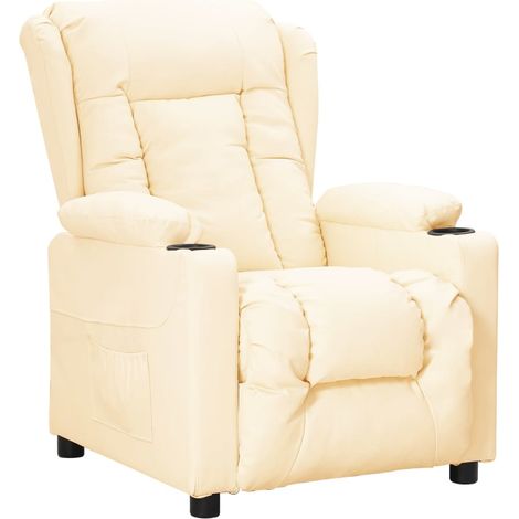 Relaxsessel Creme Kunstleder