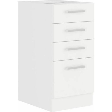 Atlas Mobile basso classico bianco con 4 cassetti funzionali (1/3)
