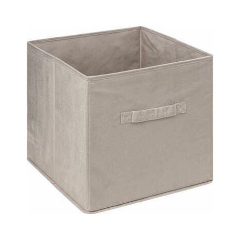 Caja estantería 31x31cm Terciopelo beige