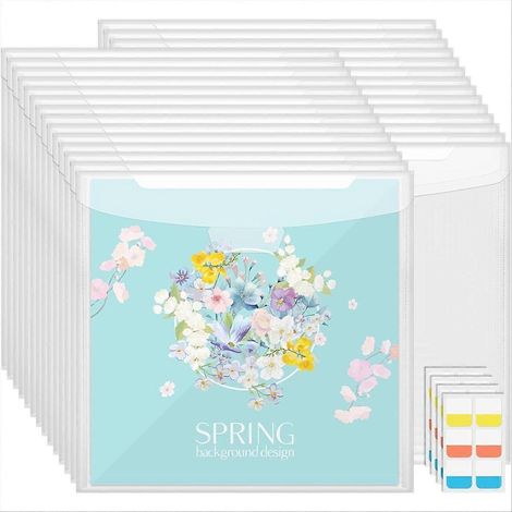 32 boîtes de rangement pour papier scrapbooking 30,5 x 30,5 cm avec 60 onglets, pour ranger papiers, vinyle et carton. (1/5)