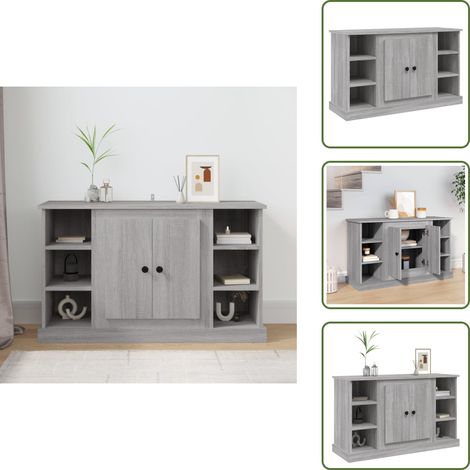 Sideboard Grau Sonoma 100x35,5x60 cm Holzwerkstoff - Schreibtisch - Wohnzimmermöbel - Sideboard - Grau - Holzmöbel (1/5)