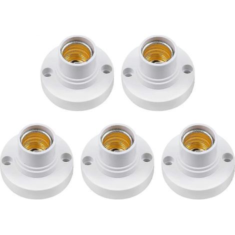 Lot de 5 douilles E14, douilles à vis Edison E14, socle de lampe de plafond en plastique, cadeau Raoliang (1/5)