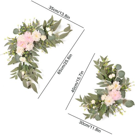 Fleurs de bienvenue pour un mariage, arche de mariage, bouquet artificiel, décoration florale faite main (1/5)