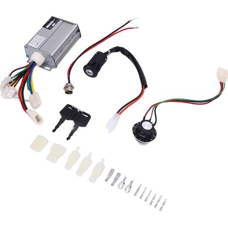 Kit moteur de variateur de vitesse pour tricycle 36 V 1000 W avec bouton de réglage de la vitesse, verrouillage électrique des portes, prise aviation et port de charge. (1/5)