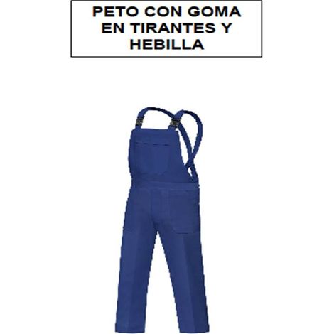 PETO TRABAJO TERGAL AZULINA TIRANTES Y HEBILLA  54