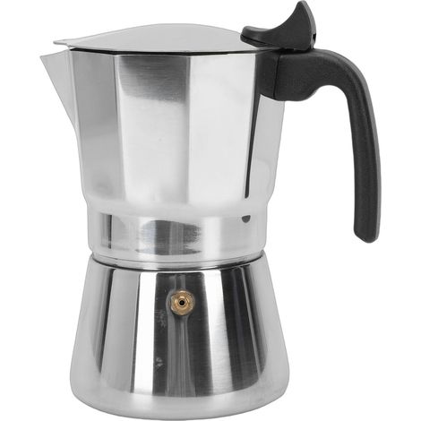 Cafetière Italienne Inox Octogonale 6 Tasses 300ml Compatible Induction Gaz Design Élégant Extraction Rapide Facile à Nettoyer (1/5)