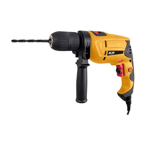 Blim Taladro Percutor 500W - Velocidad Regulable 0-3200rpm - Portabrocas de 13mm sin Llave - Boton de Bloqueo - Incluye Maletin
