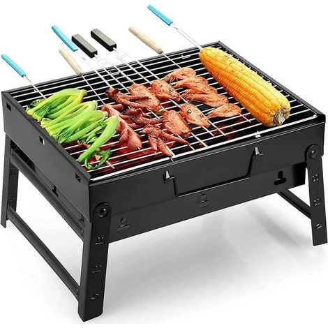 Barbecue à Charbon - Portable et Pliable - En Acier Inoxydable - Idéal Camping - Grill 3505 (1/4)