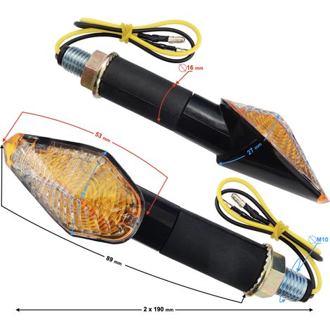 Intermitentes universales MRT-065, LED (12 diodos SMD), negros, (homologación E) (1/4)
